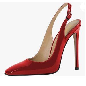 Elegant Red Slingback Heels. 
Perfect condition